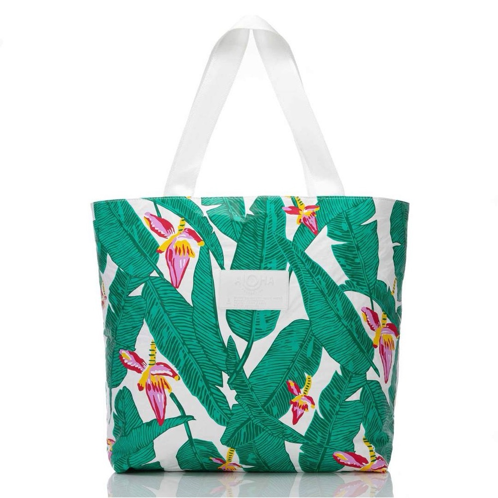 ALOHA Collection Green and Pink Tropical Tote